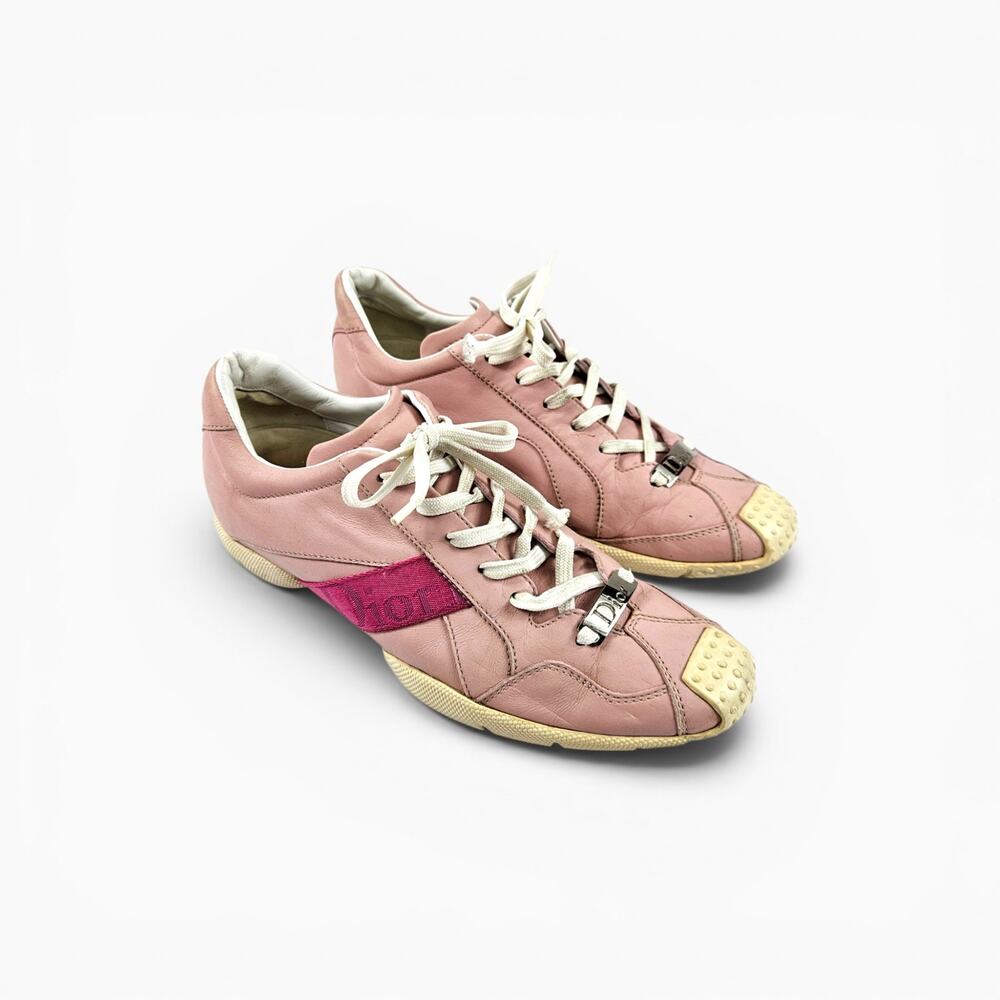 Y2k Christian Dior Sneakers Pink Metal Dior Lace Plate - Size 38 (8)